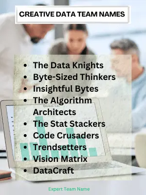 210 Data Team Names: Perfect Name for Your Analytics Squad 3 Creative Data Team Names