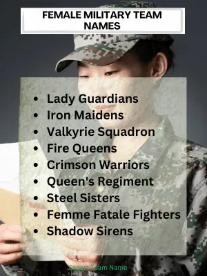 Best Military Team Names: Squad, Platoon & Combat Call Signs 4 Female Military Team Names