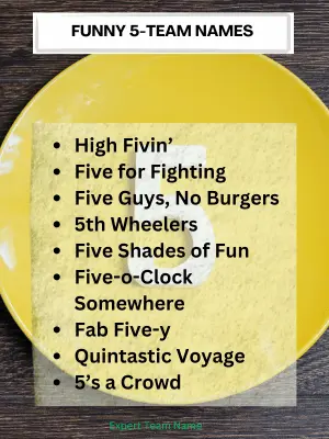 116 Best 5 Team Names for Any Group or Competition 3 Funny 5-Team Names