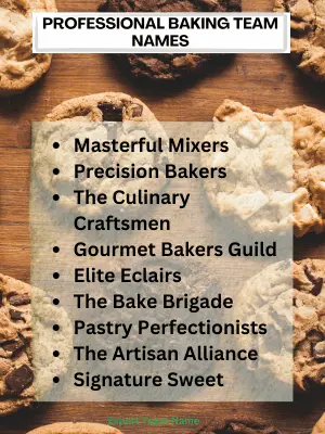 243 Baking Team Names for Every Occasion and Flavor 3 Professional Baking Team Names