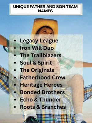 243 Best Father and Son Team Names for All Activities 3 Unique Father and Son Team Names