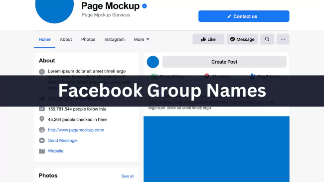 Facebook Group Names